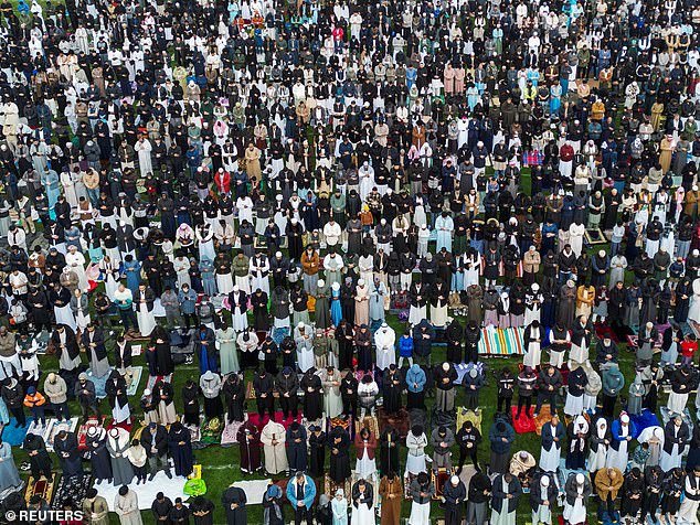 Eid brings 30,000 Muslims to Birmingham park in mass outdoor prayer to mark end of Ramadan