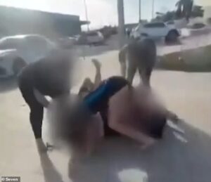 Mother’s defiant excuse for kicking another mum in the head during brazen shopping centre brawl: ‘I’m not embarrassed’