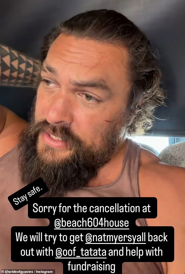 Jason Momoa forced to flee for his life alongside thousands of Hawaiians as his home loses power after 12 inches of rain batters tropical paradise bringing historic flooding