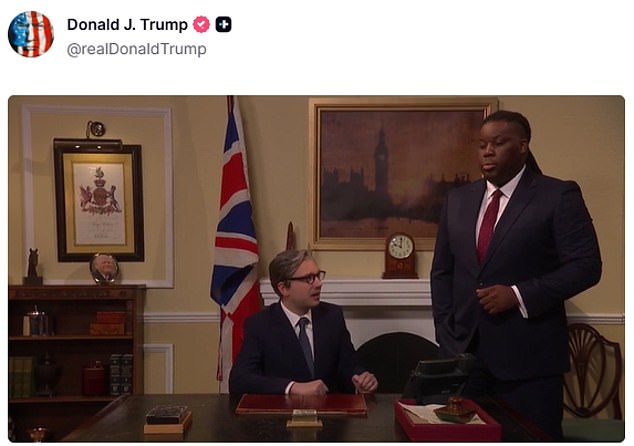 Donald Trump posts sketch brutally MOCKING Starmer for being too afraid to call him