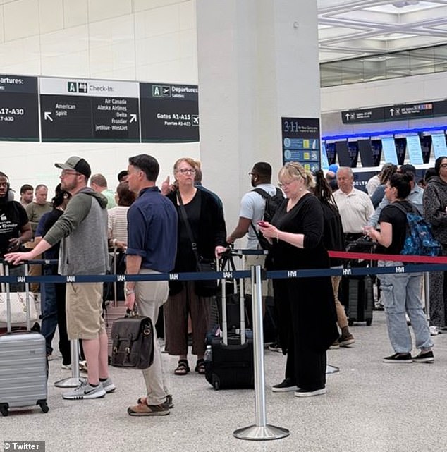 Nearly HALF of TSA agents call out at America’s busiest airports as lines stretch for almost five hours and travel chaos worsens