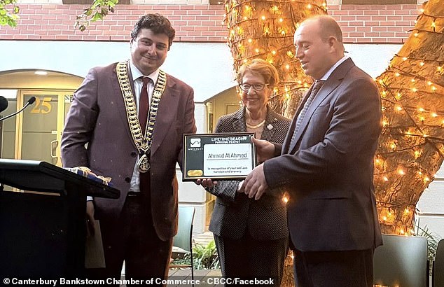 Bondi hero Ahmed al Ahmed arrives back at the iconic beach to be given rare award of the keys to the city – but it’s the accompanying gift that might be even more hard to find