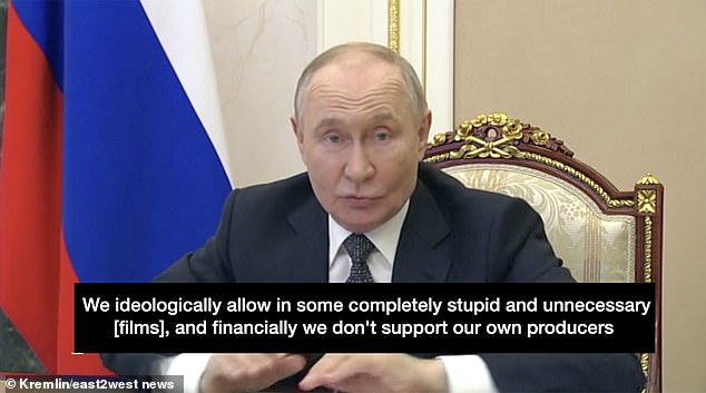 Furious Putin publicly slaps down official and orders Western films are banned after he is humiliated by Oscar-winning documentary