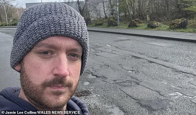 Drivers left baffled after cash-strapped council paints new road markings over potholes instead of repairing damage