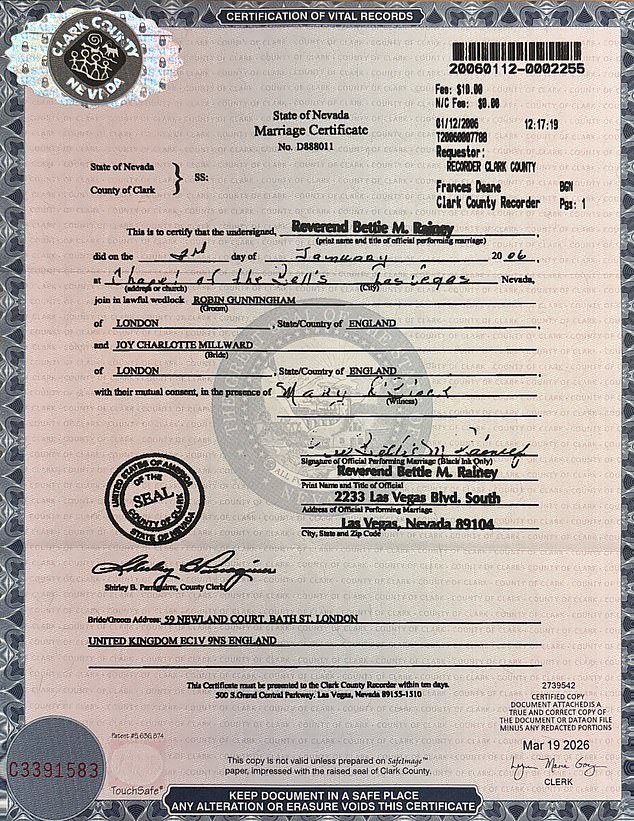 What happened in Vegas: Banksy, the world’s most elusive artist, wed for just $100 in a tacky Las Vegas chapel… and now lives as a middle class, church-going ‘gent’ with his political researcher wife, tending to his allotment and keeping chickens