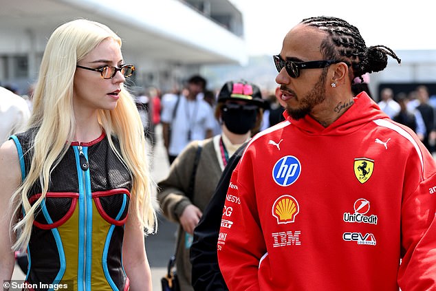 Kim Kardashian appears to SKIP Lewis Hamilton’s F1 race despite spending week with boyfriend in Japan… as he cozies up to different A-lister instead