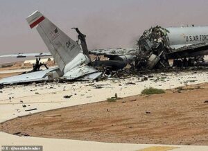 ‘Irreplaceable’ US plane needed to hunt deadly drones was obliterated in Iran attack that wounded 12