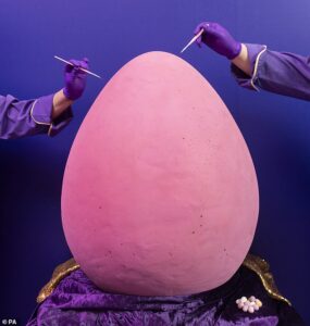 Not so mini! Cadbury unveils the world’s largest Mini Egg weighing nine stone