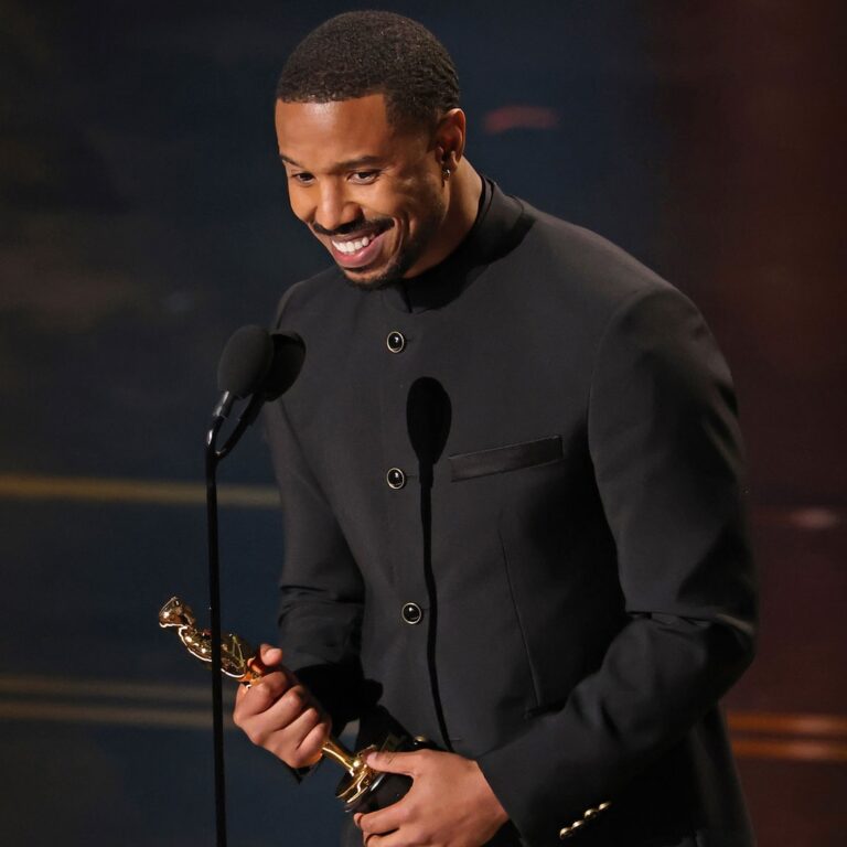 Michael B. Jordan, Jesse Plemons Moment After Win