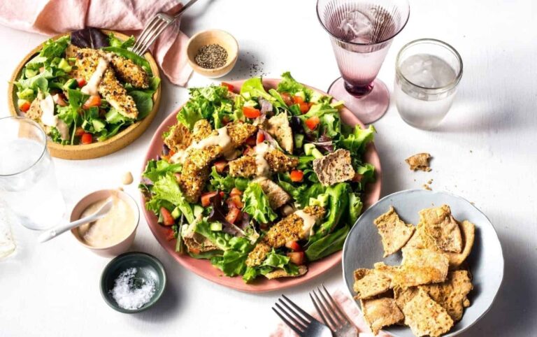 Dukkah-Crusted Chicken Salad With Tahini Ranch
