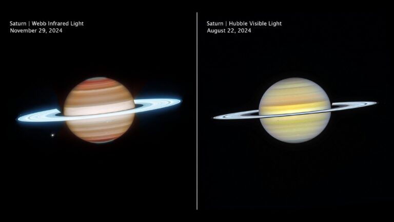Incredible new NASA images reveal Saturn in a new light — and it’s all thanks to a telescope team-up from Webb and Hubble