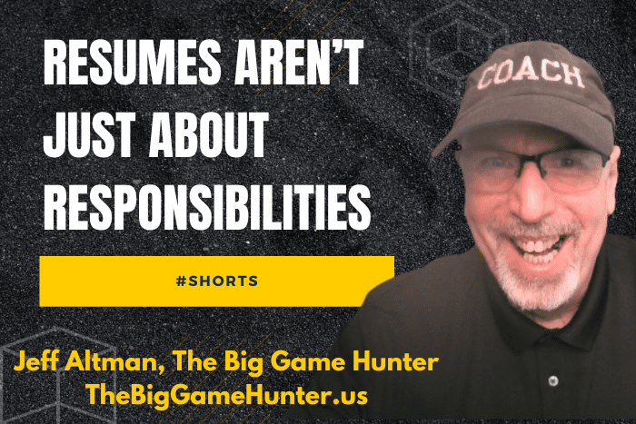 Resumes Aren’t Just About Responsibilities #shorts