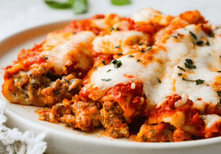 Sausage Manicotti Recipe with Ricotta and Marinara