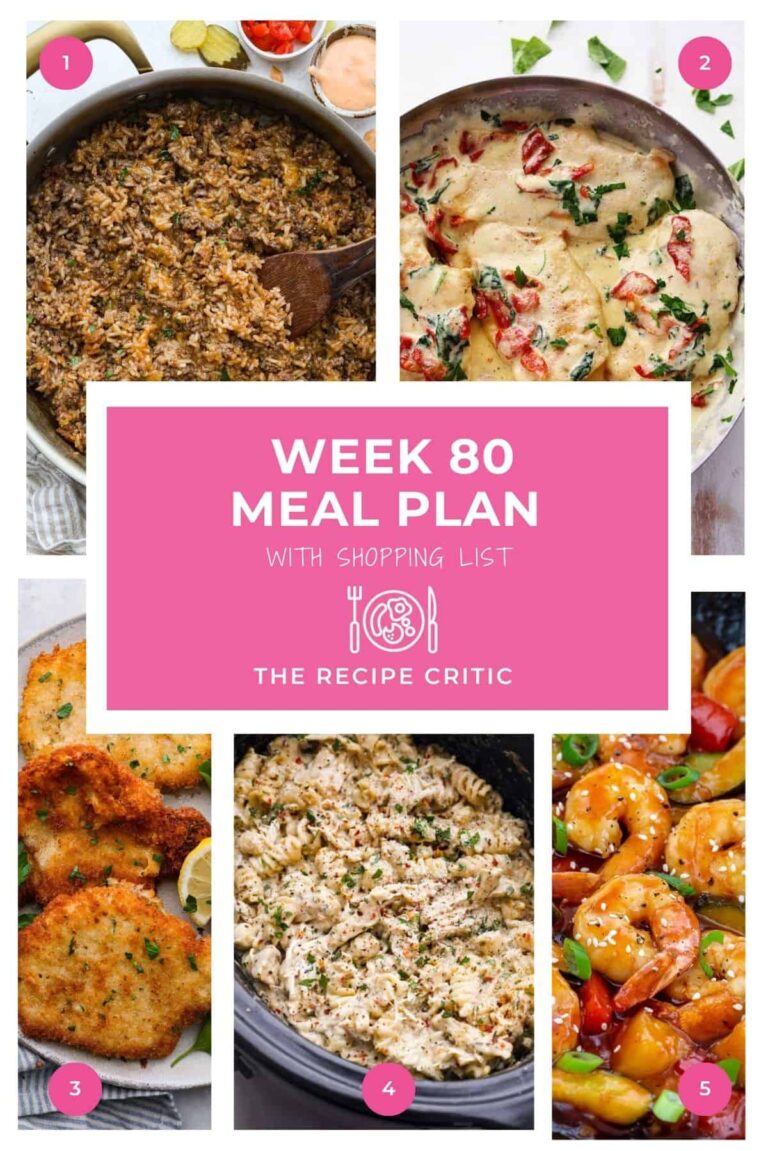 Weekly Meal Plan #80 | The Recipe Critic