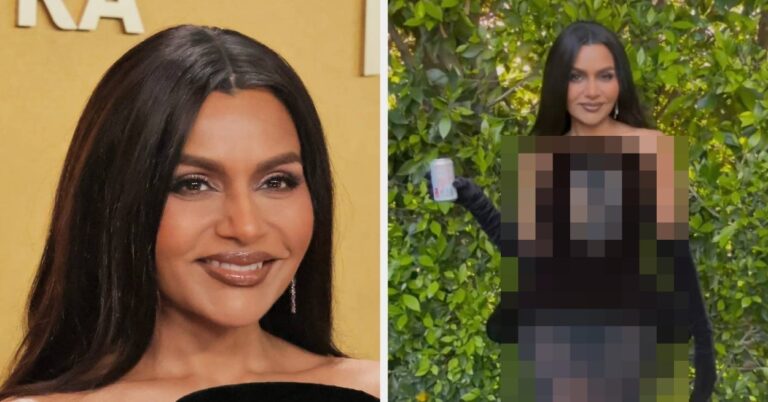 Mindy Kaling Wore Her Most Daring Look To Date With A Sheer Dress For The Actors' Awards