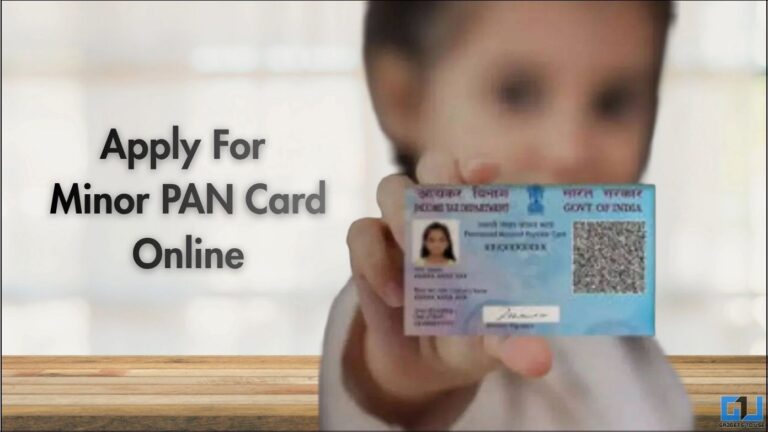How to Apply Minor PAN Card Online