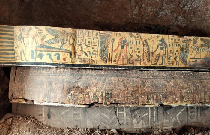Colored Coffins Of ‘The Singers Of Amun’ And A Rare Collection Of Papyri Dated To (c. 1069–664 BC) Found In Qurna, West Bank Of Luxor