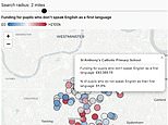 Schools are pocketing up to £700,000 each to teach pupils who don’t speak English as their first language as bill hits all-time high of £572million