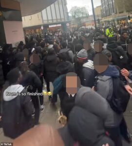 Teenage mob chaos spreads to other towns and cities as youths supercharged by social media run riot and ransack shops in London and Birmingham during Easter holiday ‘linkups’