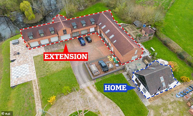 Doctor is ordered to demolish ‘mega-garage’ FIVE times bigger than his cottage… after claiming it was for a classic car collection that didn’t exist