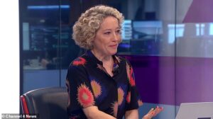 Cathy Newman weeps during her last night at Channel 4 as she interviews parents of girl who took her own life through suicide forum