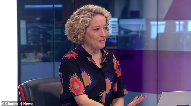 Cathy Newman weeps during her last night at Channel 4 as she interviews parents of girl who took her own life through suicide forum