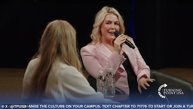 Dramatic moment question is shouted down at Erika Kirk’s TPUSA event, but Karoline Leavitt comes to rescue