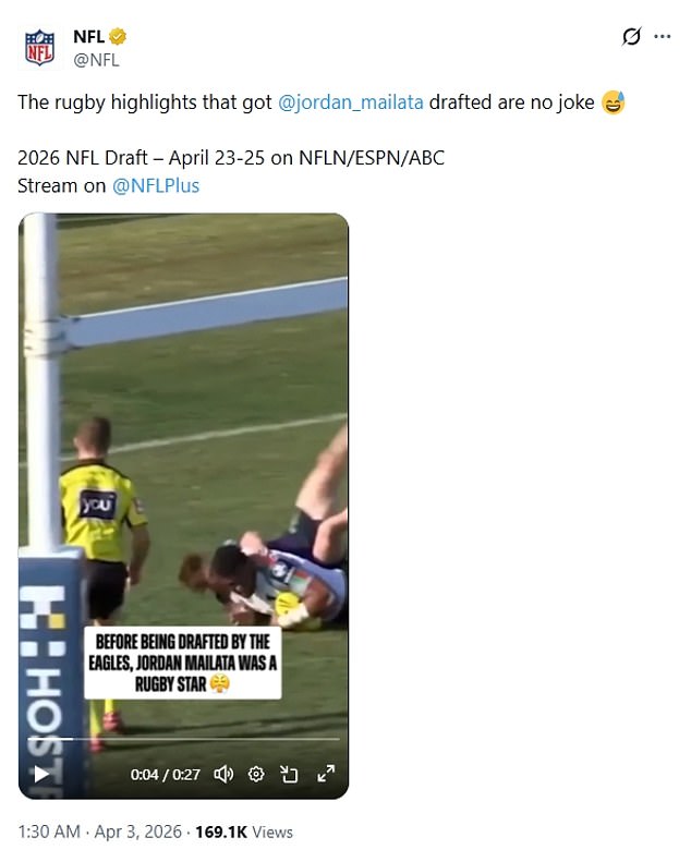 American fans lose it over ‘terrifying’ rugby league footage of NFL giant Jordan Mailata – but Aussies quickly shut down one major myth