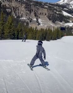 Meghan shares rare video of Harry and Archie skiing as Duchess gushes she’s ‘so proud’