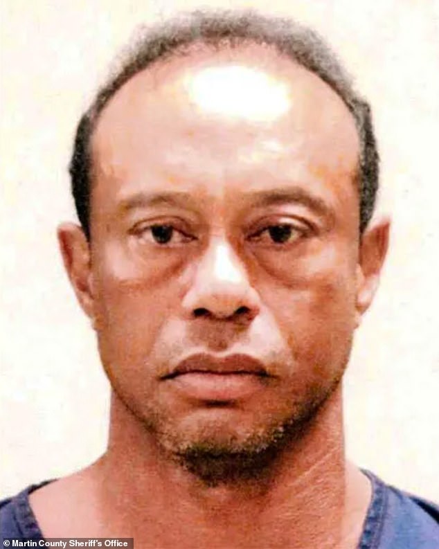 Tiger Woods captured in inmate uniform in newly-released mugshot as golf hero’s jet flees to Zurich amid vow to seek treatment
