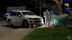 Man and woman arrested on suspicion of murder after pedestrian hit and killed by Volkswagen Touareg