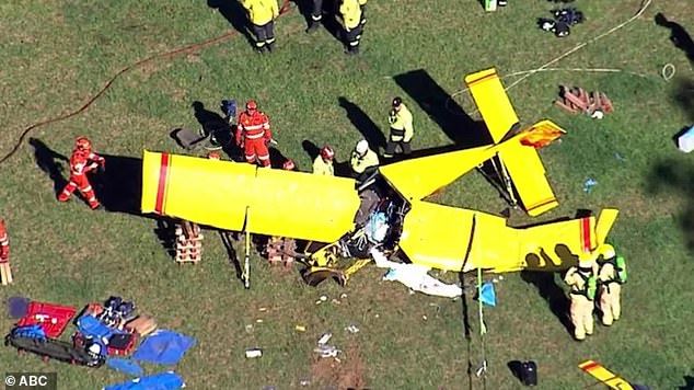 Pilot fighting for life after his light plane crashed into a Berrima paddock in the NSW Southern Highlands
