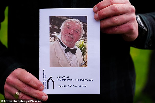 Snooker greats including Dennis Taylor, Stephen Hendry, Steve Davis and Jimmy White say farewell to John Virgo at memorial service to giant of the game after his death aged 79
