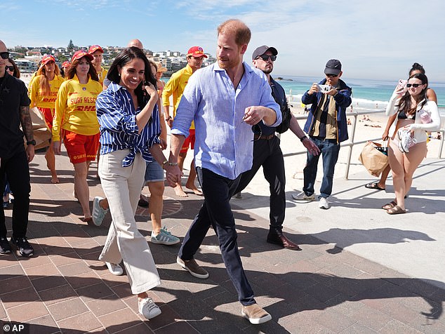 Meghan prepares for £1,700-a-head hotel meet-and-greet with fans after Australian taxpayer-funded police surround her and Prince Harry as they meet Bondi massacre heroes