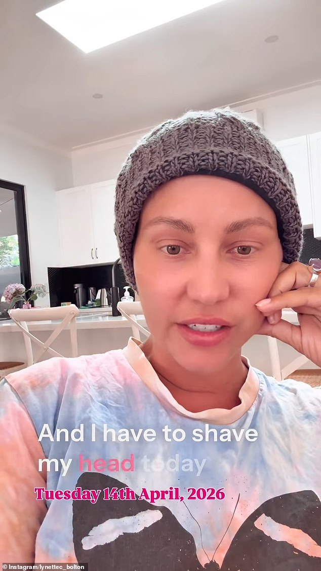 Tear-jerking moment footy star passionately kisses his wife after she was forced to shave her head amid cancer battle