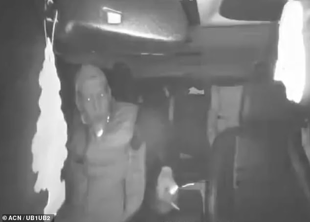 Moment woman catches brazen thief sat inside her car on dashcam after she woke up to find vehicle had vanished from her home
