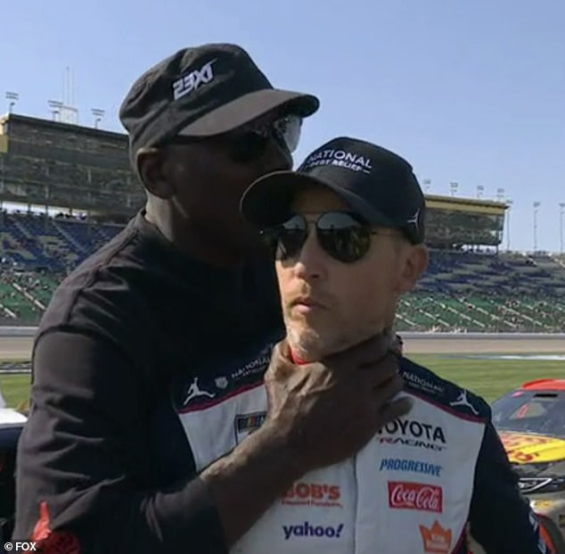 Michael Jordan stuns NASCAR fans again as he grabs co-owner’s throat… months after viral interaction with driver’s six-year-old son