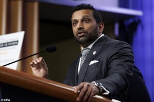 Kash Patel flips out at reporters for asking if he’s been drunk at work and rips claim he thought he’d been fired