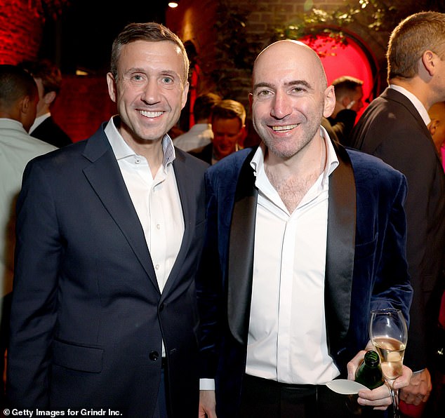 DNC chair among famous faces at notorious gay sex app’s party for DC elite… as glam guests line up down block