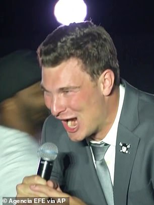 Fernando Mendoza ditches his clean-cut image within hours of arriving in Vegas as X-rated speech delights Raiders fans