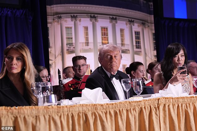 Chaos as Trump and Melania rushed out of White House Correspondents’ Dinner after gunman opens fire and guests dive under tables for cover