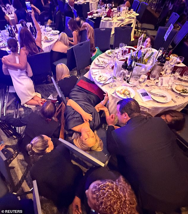 Hiding under the table, we feared more shots were coming. NICK ALLEN tells of panic inside ballroom as ‘gunman’ launched frenzied attack at Washington Hilton