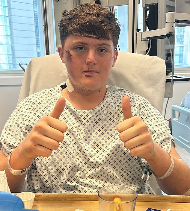 Teen whose heart stopped for 13 minutes after he fell on to Tube tracks completes London Marathon less than 18 months after cheating death