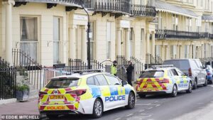 Murder probe launched after man, 37, dies and another is seriously injured following ‘fight’ on upmarket street by Brighton seafront