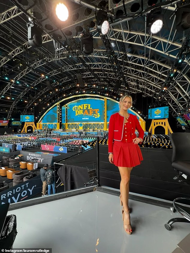Glamorous ESPN host Laura Rutledge leaves fans in awe with bold NFL Draft outfit
