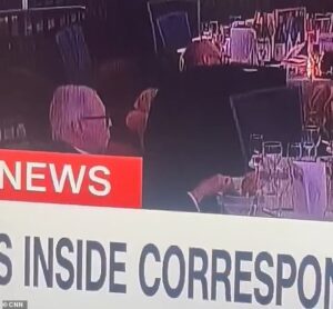 Guest at White House Correspondents’ Dinner goes viral for calmly eating his meal while everyone else cowers under tables as gunshots were fired