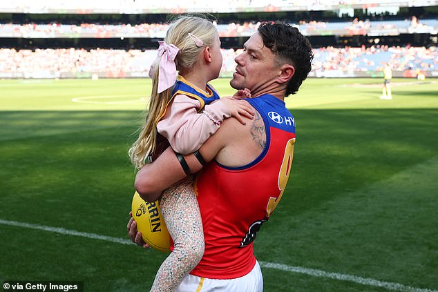 Lions delete video of Lachie Neale’s daughter in tears after backlash from her mother Jules