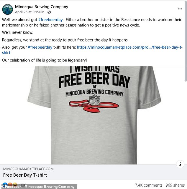 Brewing company whines that ‘we almost got free beer day’ for Trump near-assassination… months after promising free booze when president dies