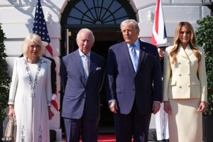 Trump and Melania greet King Charles and Queen Camilla at the White House as security worries overshadow historic meeting