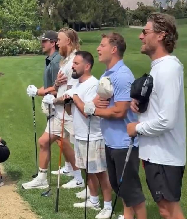 NFL stars George Kittle and Christian McCaffrey send social media wild with ultimate patriotic act before golf round